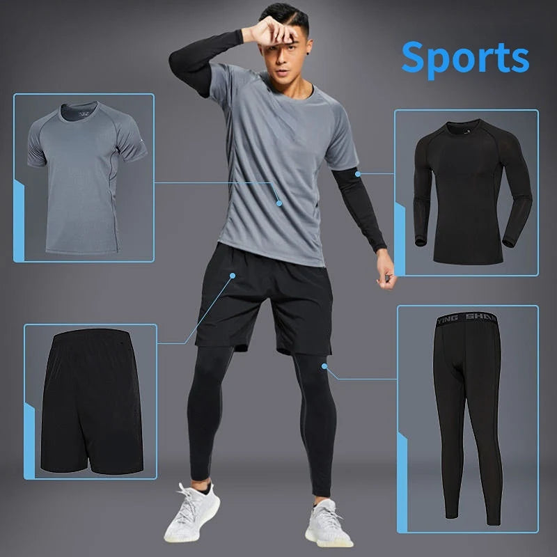 Conjunto Deportivo Compresión Hombre Dry Fit