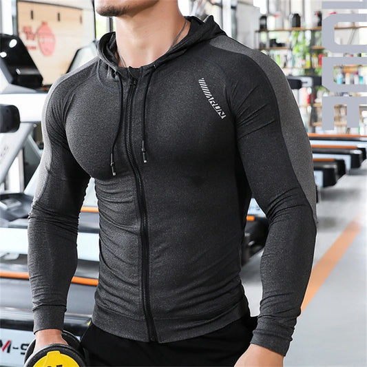 Hoodie Compresión Hombre Dry Fit