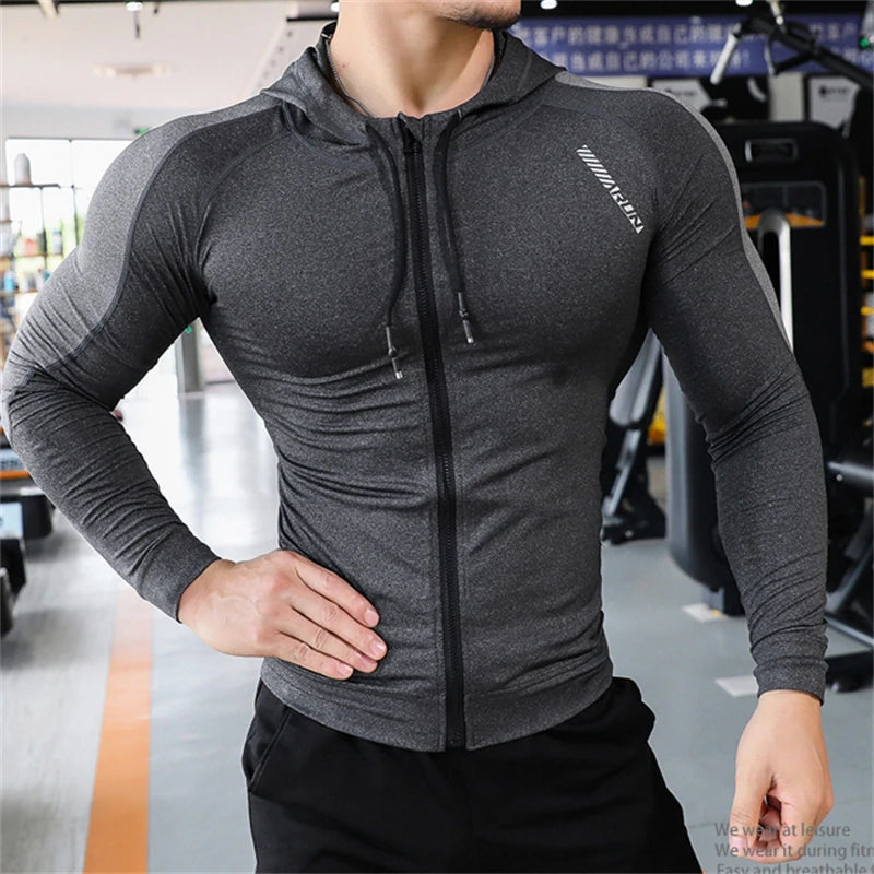 Hoodie Compresión Hombre Dry Fit